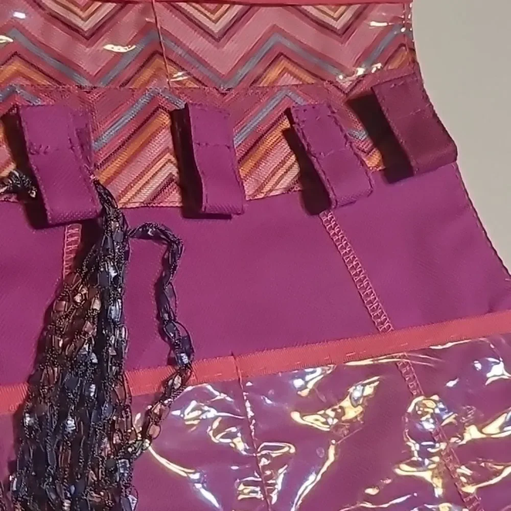 Pink Chevron Kids Dress Jewelry Organizer And Scarf Organizer